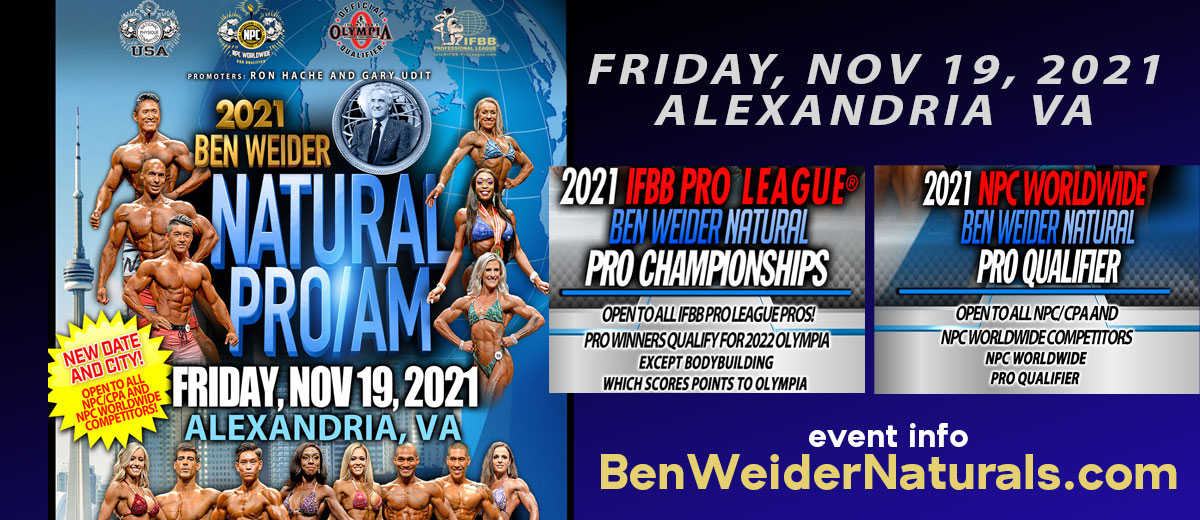 2021 NPC WORLDWIDE BEN WEIDER NATURALS PRO QUALIFIER [LiveStream] / Twitter