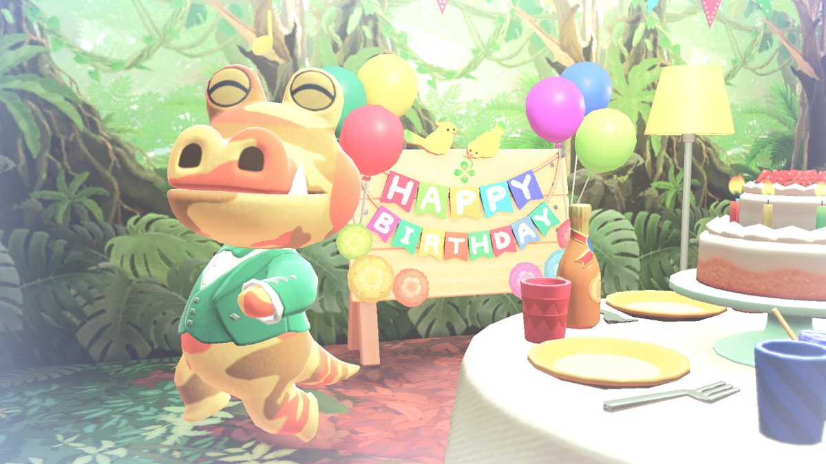 mihosub1's tweet photo. ハイドお誕生日！　 #どうぶつの森 #AnimalCrossing #ACNH #NintendoSwitch https://t.co/5btJ9xg8Ve