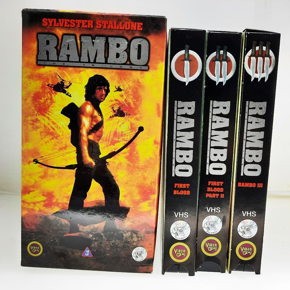 RetroBeastGamer's tweet photo. He never fought a battle he couldn't win.
Rambo 1, 2, 3 VHS box set collection.
#rambo #rambofirstblood #rambo1 #rambo2 #rambo3 #firstblood #sylvesterstallone #actionmovies #80sactionheroes #vhscollection #vhsforever #bekindrewind #vhsisnotdead #stallonemovies #RamboCollection https://t.co/D1VFFRBk98