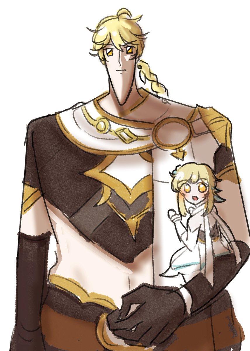 Ujoo_Genshin's tweet photo. If Teyvat man's want to marry Lumine, they need to win the Abyss prince first https://t.co/iBG2IBaIiW