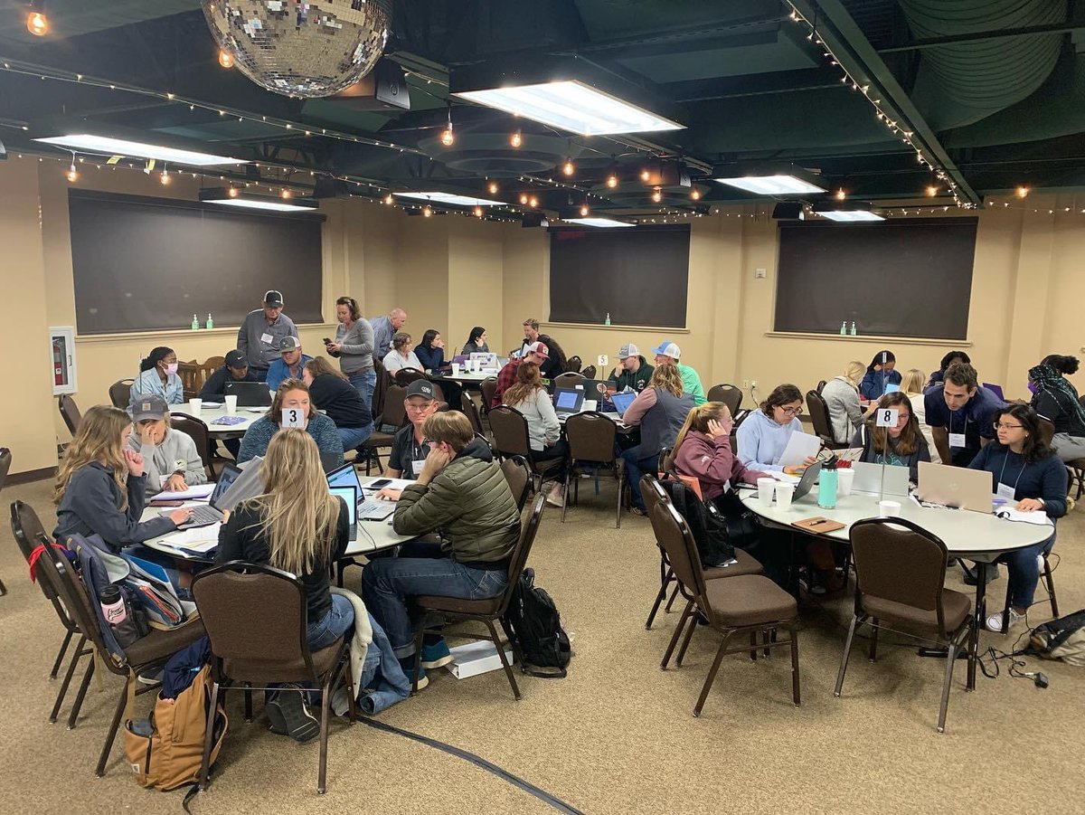 Southern Regional Dairy Challenge is underway in Granbury, TX! Tarleton State University hosted the pre-Dairy Challenge tour this afternoon. Students are now reviewing herd records in preparation for the farm tour tomorrow morning! #dairy