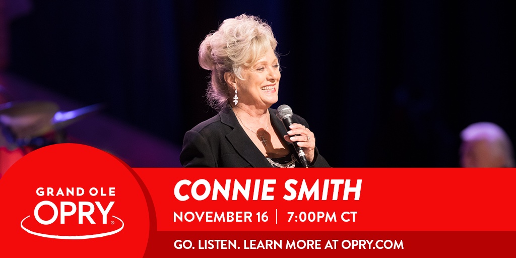 Catch Connie at the <a href="/opry/">Grand Ole Opry</a> this Tues, 11/16 at 7:00pm. Go to opry.com for tickets, or listen worldwide online at <a href="/wsmradio/">WSM Radio - The Home of the Opry!</a>.