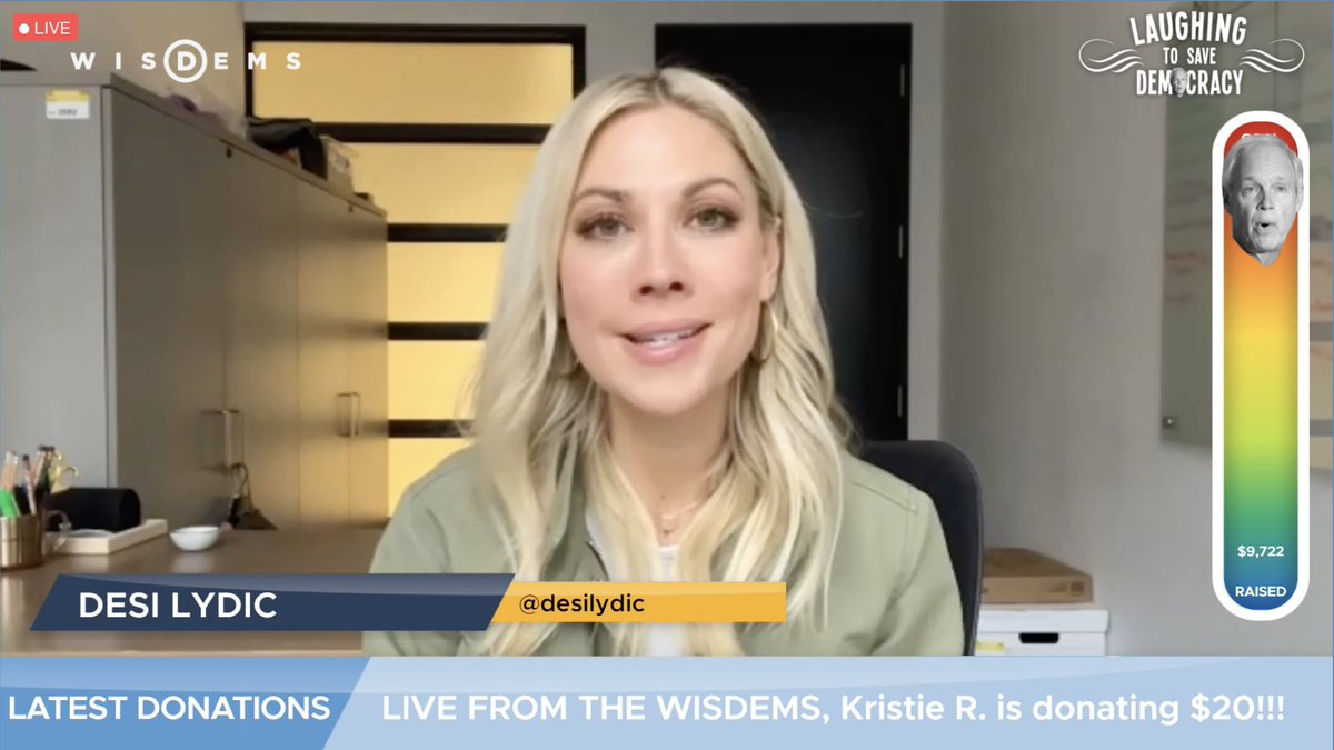 WisDems's tweet photo. "We need to battle the disease of Ron Johnson... I mean disinformation..." -@DesiLydic 👏 #StandUp4WI https://t.co/9dd910iY7o