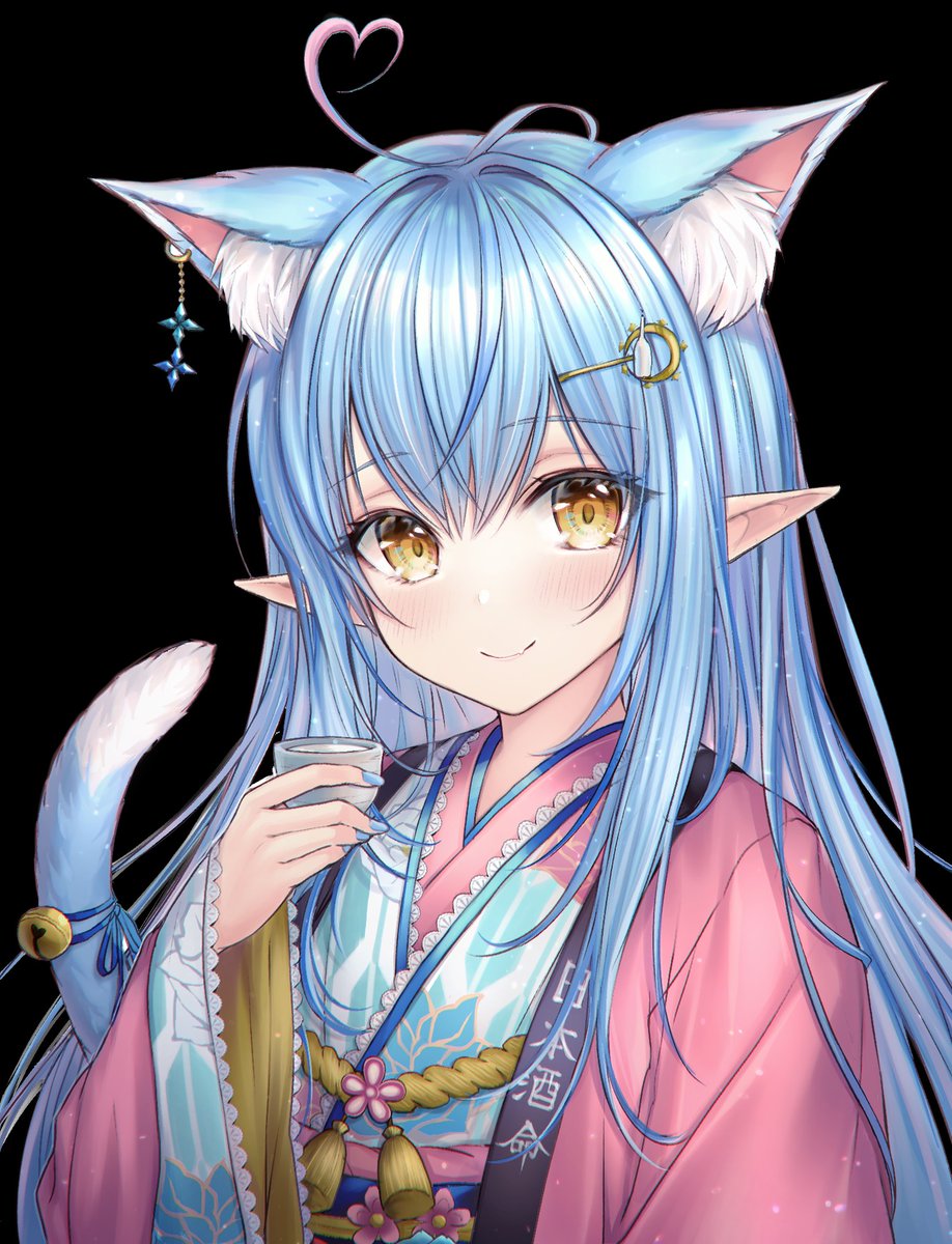 雪花ラミィ 「お誕生日&雪夜月再販おめでとうございます!✨
昨夜の晩酌配信も楽しかったです。い」|みるくりむ✦低速稼働中/作業中のイラスト