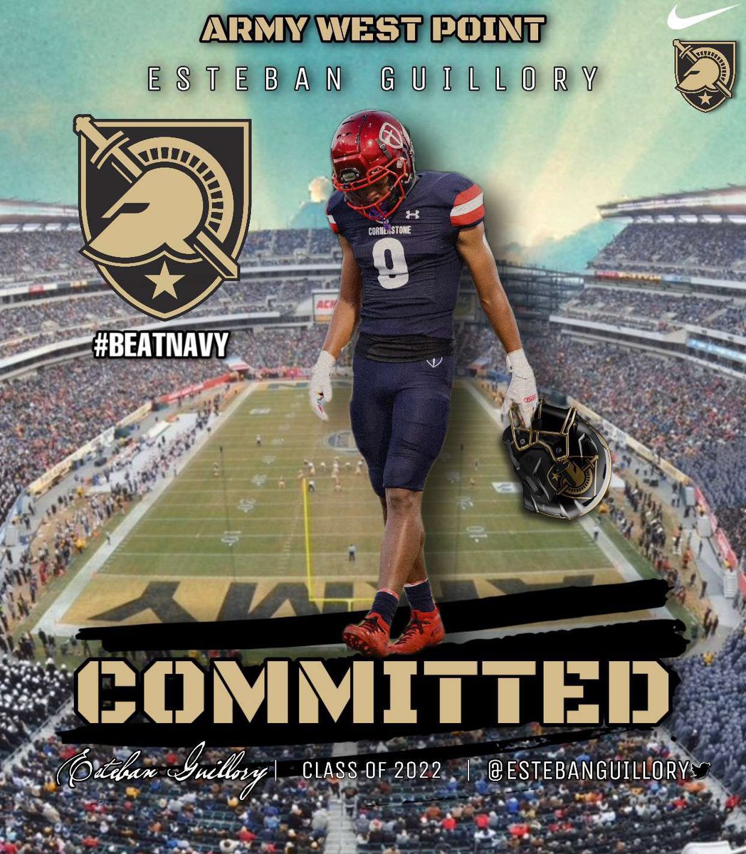 EstebanGuillory's tweet image. Thank you @CCS_Warriors for all my growth and development. Time to take my next step. COMMITTED @ArmyWP_Football #GOARMY