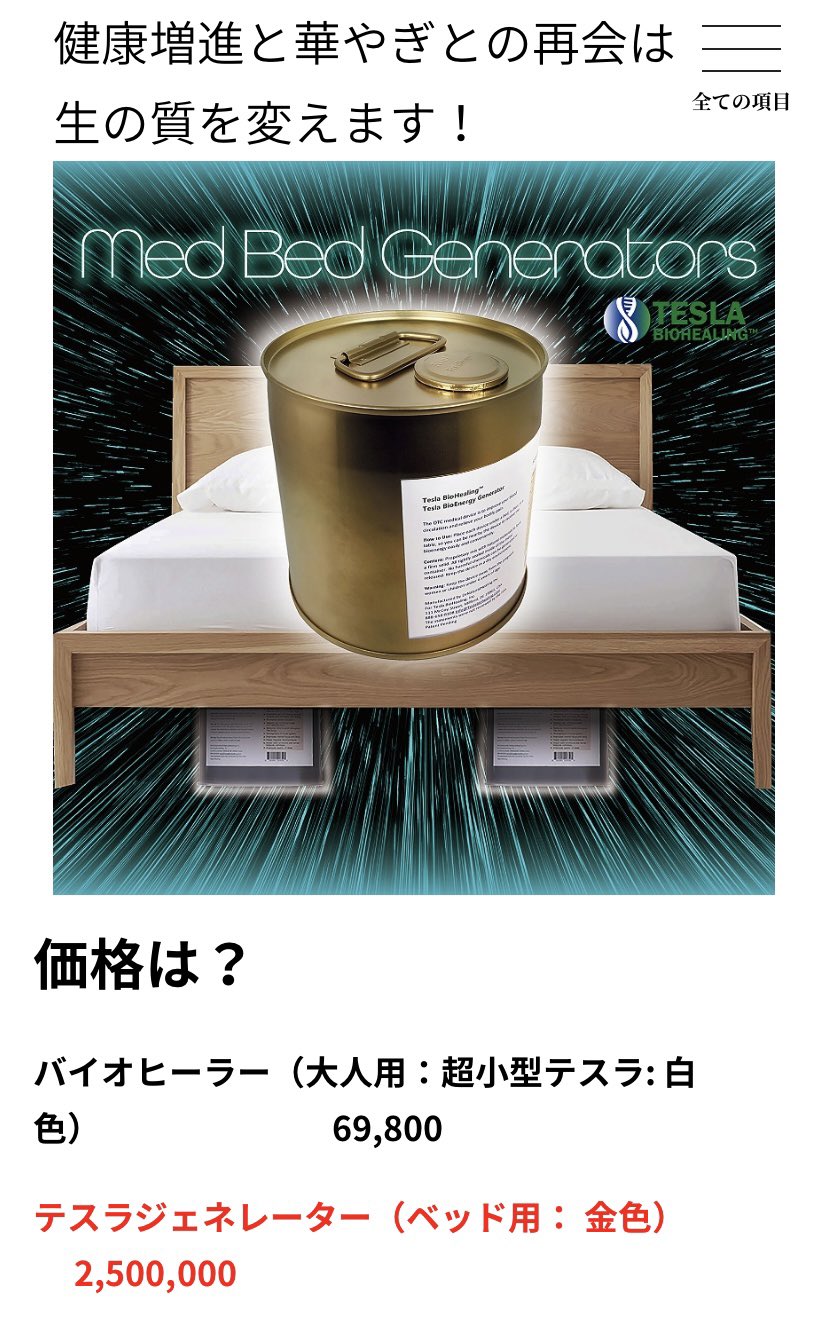 テスラ缶 大人用 メドベッド