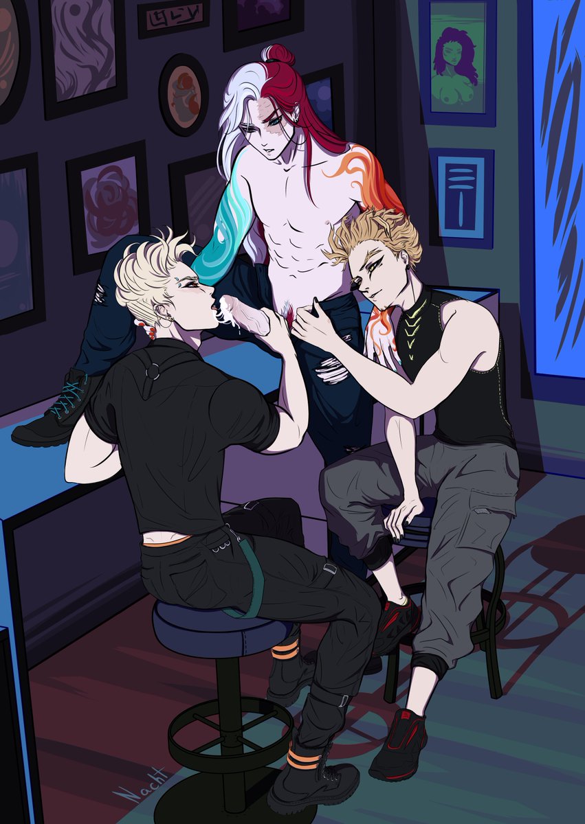 Chaotic_Matcha's tweet photo. (NSFW) Full piece for @ColdInfernoZine ! 🐥💥❄️🔥 https://t.co/Bxfx6cWrTv