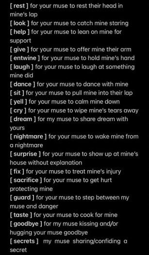 HELLBOUNDBRIT's tweet photo. ⠀⠀⠀

⠀⠀⠀⠀;⠀quote  with  what  you  want  to  happen  between  our  muses，⠀or  simply  like  for  one  chosen  at  random.  

⠀ps，⠀please  do  not  comment  underneath，⠀as  that's  where  i  thread  my  starters⠀;⠀thank  you. 

⠀⠀⠀ https://t.co/DVLHRVjKSR