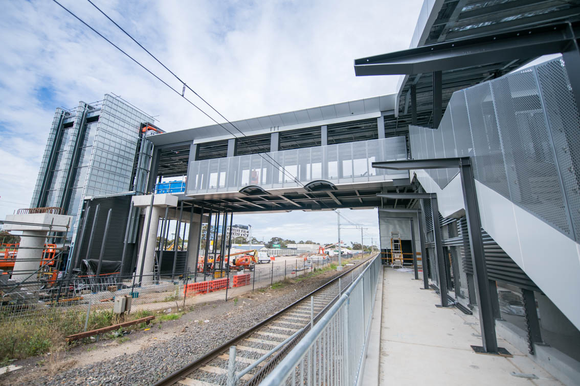 Level Crossing Removal Project Set To Open In 22 The Overpass Will Feature Pedestrian Amp Cyclist Access To The Station From Both Sides Of The Rail Line 2