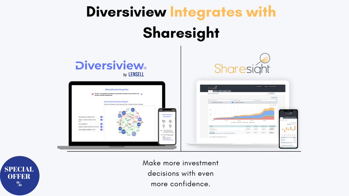 AustSharesAssoc's tweet photo. ASA member @lensellgroup is delighted to announce the integration of their AI-based Portfolio Planning and Optimisation tool, Diversiview®, with @sharesight. 

Visit ➡️https://t.co/jeacQSRzk6 and contact info@lensell.online for special offers!
#Diversiview #sharesight #Lensell https://t.co/fdnUgLiBr5