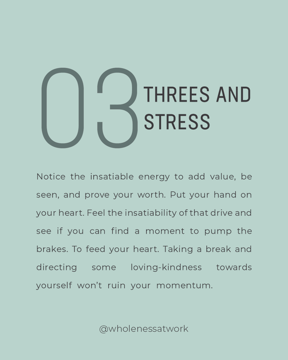 wholeatwork's tweet photo. How can my #enneagramthree people work to help their stress as we enter holiday season? https://t.co/3C0YHc3ytV