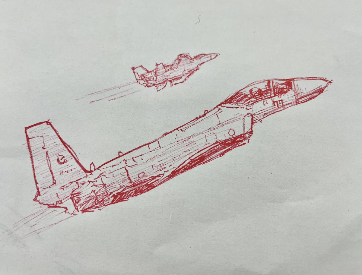 「学校で落書きした戦闘機練習機の改造っぽい感じ 」|Doroniのイラスト