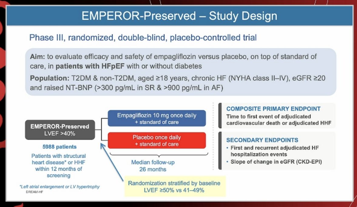 jjamaro's tweet photo. #AHA21
EMPEROR-Preserved 
N=5.988
Empagliflozin superior a placebo en la ICcFE preservada (FE>40%), independiente de diabetes. Beneficio impulsado x⬇️d hospitalizaciones x IC, no x mortalidad. Hubo beneficio incluso en Pctes c/FE ≥50%
@CardiologiaSVC @emartinezgmg @torresviera https://t.co/BPwYaRDLwg