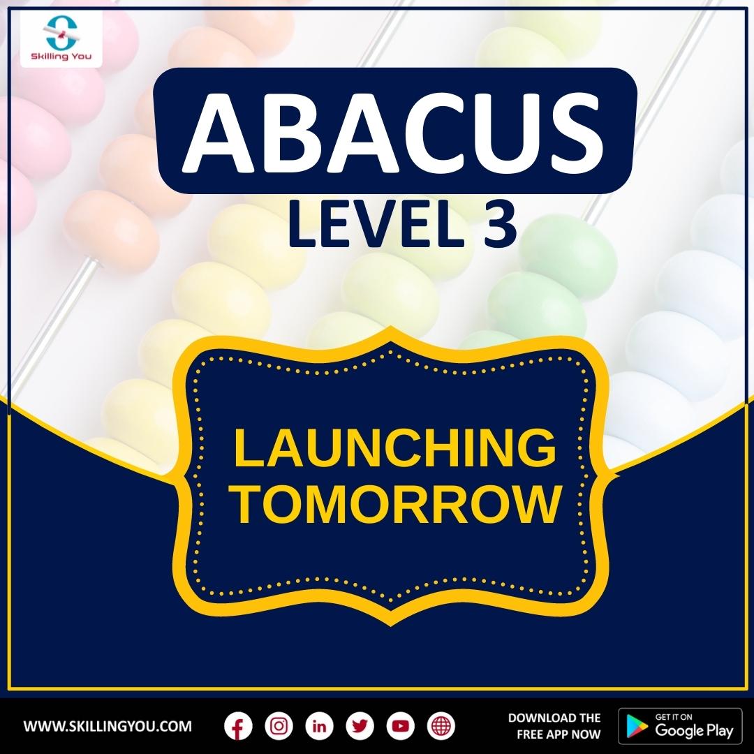 SkillingYou's tweet photo. Skilling You is bringing you an online course on ABACUS Level 3 Launching tomorrow.
Let's Step up the level
โจ Download the App and be ready for the Inaugural Offer
#Skillingyou #abacus #abacusclasses #education #abacusforkids #math #abacuslearning #edtech #learning #Skills https://t.co/O2vrpOUcmB