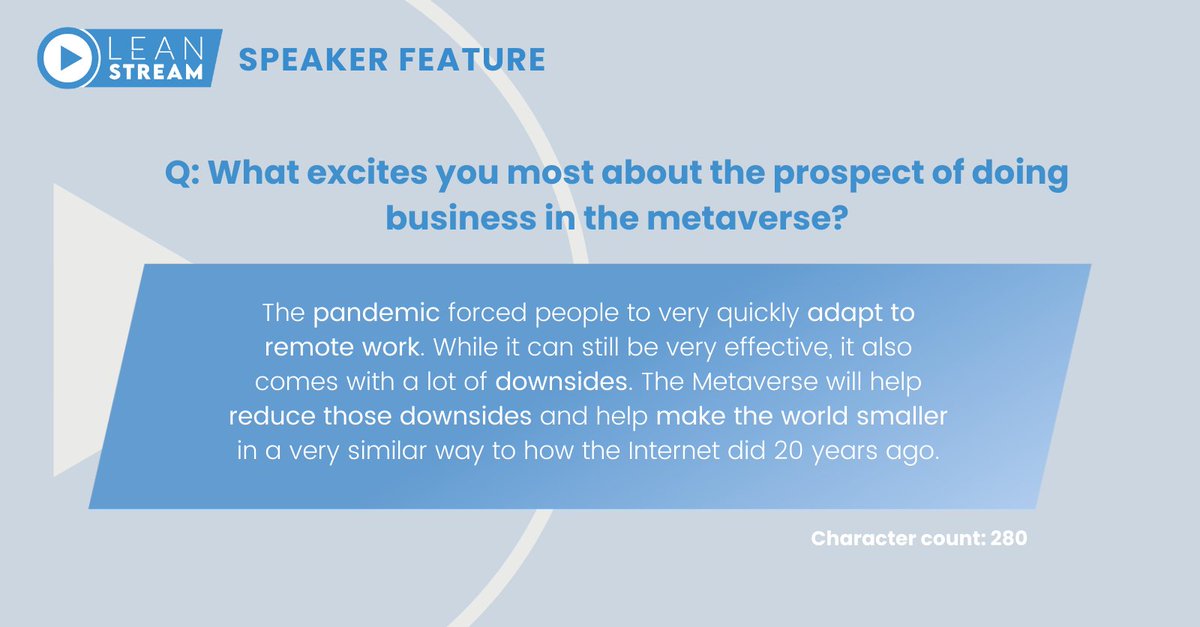 bemorelean's tweet photo. This week on #SPEAKERFEATURES, say hello to Dean Reinhard, Evangelist and Technical Account Manager at @EpicGames, the company poised to lead the race to build the metaverse. 👾
Haven’t signed up for our next #LEANSTREAM (25 Nov) yet? Register here 👉 https://t.co/GNDEtGfrE8 https://t.co/elj2js9mLy