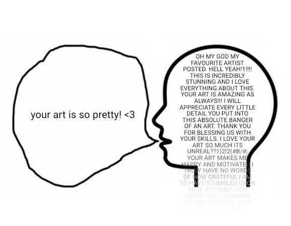 this is how i compliment artworks 