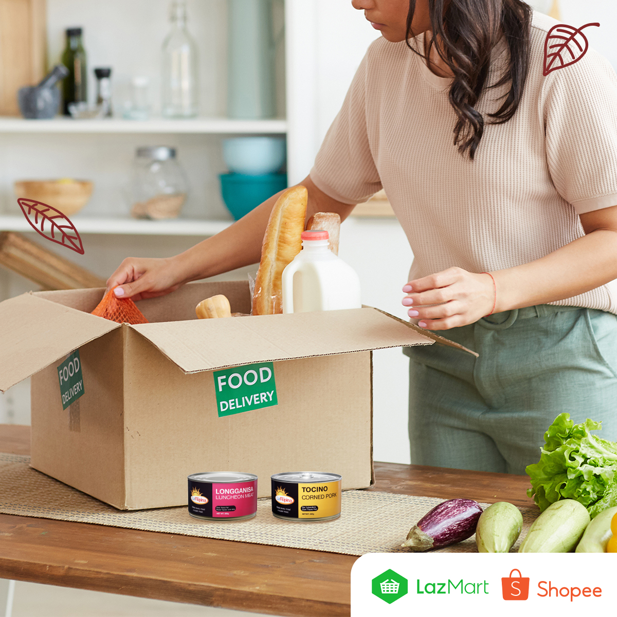 LaFilipinaPH's tweet photo. Nowadays, getting your groceries done right from home has become easier and even more convenient than ever. Stock up on your family’s La Filipina favorites by ordering online! 

🛒 SHOPEE: https://t.co/dxGCI8NxZb
🛒 LAZMART: https://t.co/LbaCfnjow6 

#LaFilipina https://t.co/jHCUT0PZnp