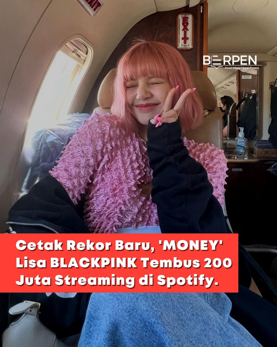 berpenco's tweet photo. Lisa menjadi solois K-Pop dan artis K-Pop wanita yang meraih 200 juta streaming dalam waktu tercepat. Read more here ยป https://t.co/4tyvDZBwcN
#BERPEN #The1MinuteClub #LISA #KpopUpdates #MONEY #Spotify https://t.co/eAWMRaA6BG