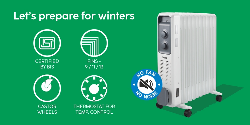 Glen India on X: With these OFR Heaters, experience long spell of heating  without any noise. ✓No Fan, No Noise ✓Thermostat for temperature control  Shop Now: https://t.co/AYBTFaxsZa #RoomHeaters #roomheaters #roomheatersale  #roomheatersindia #ofrheater #