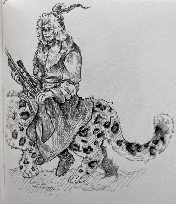 Old lunchbreak doodle from October
He used to be a Hunter concept for IDV but I liked him too much so now he's an actual OC with a better lore and everything. 