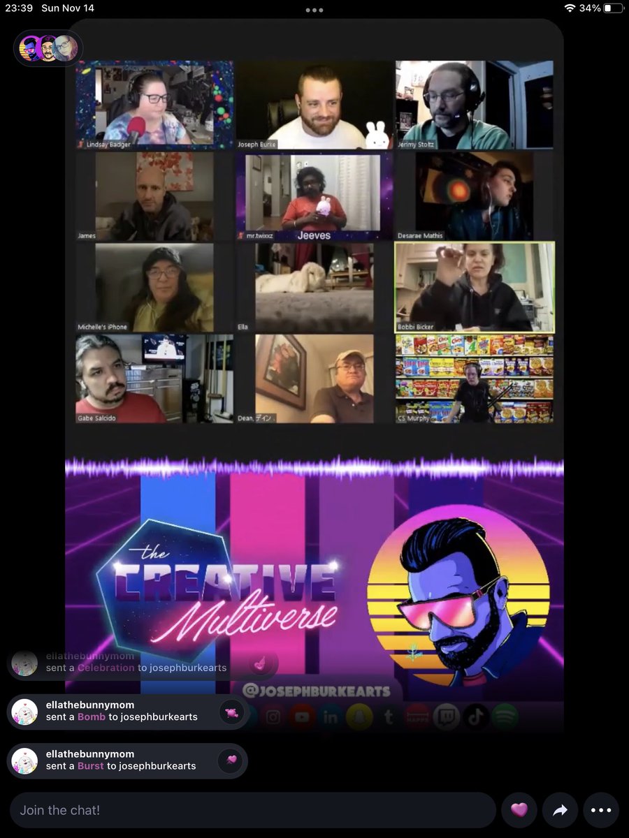 tim_conrad1's tweet photo. Thank god for creative minds and OBS! That’s 12 people on screen, mostly all in landscape on the new @happsco where they just took all of this away from us! Well done crew! #community #happs #streamoftheweek https://t.co/bbvK31rli5