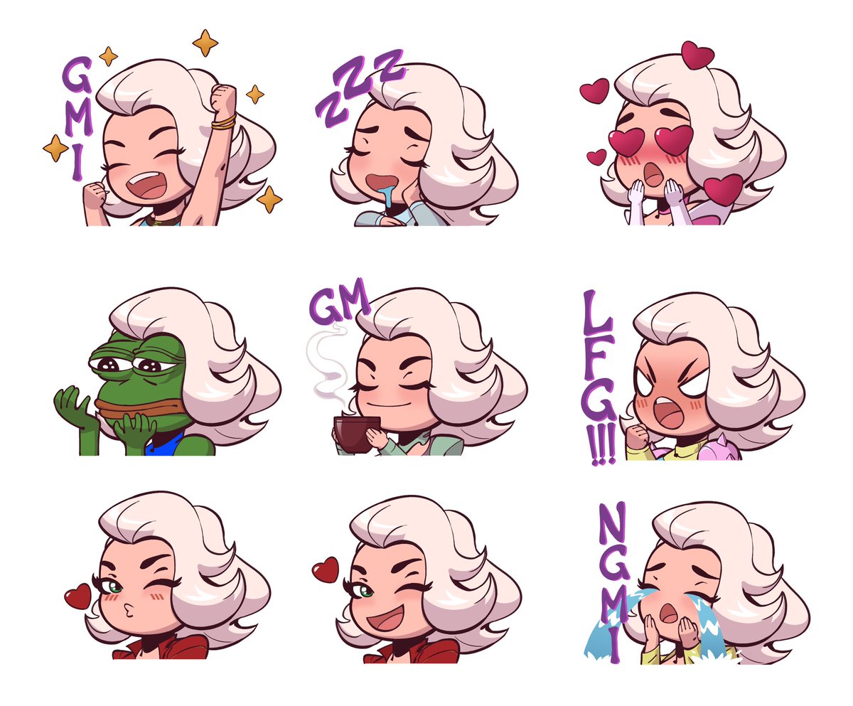 💫✨
What do you guys think of the new EtherGals stickers @MikiPixel made for you guys? 🥰💖