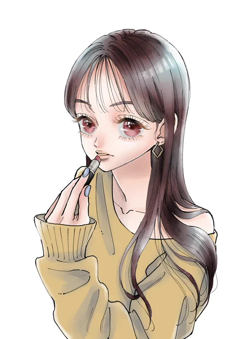 MAQUIAさまにて...僭越ながらオススメコスメ紹介させていただいてます😵‍💫あせあせ

大好きで何年も愛用中のM.A.Cのリップとえみかを描かせていただきました💄🤍
(記事の中で紹介させていただいてます)

ぜひ読んでみてくださーい🥲🥲

(ついでに描いたすっぴんバージョンもぺたり) 