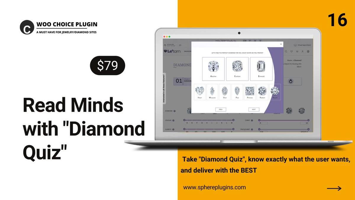 SpherePlugins's tweet image. Read Minds with "Diamond Quiz"

sphereplugins.com/product/diamon…

#Diamondquiz #woochoiceplugin #woocommerce #woocommerceplugins #shopifystore #rapnet #diamondapi #stullerapi #wordpressplugin #indianjewellery #diamondjewelry #madeinindia #mondaymotivation #sphereplugins #jewelryplugins