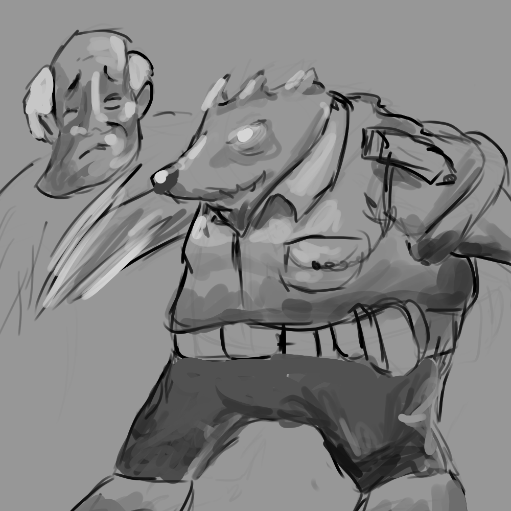 GriffyXV's tweet photo. Yesterday's #BleedingArt was the most insightful and inspiring episode ever.
@hungrymonkeyart shared a lot about his life and journey as an artist and what to expect in this artistic journey.
This was last night's prompt:
A Spikeless Porcupine slapping old people https://t.co/qnj98OgkGy