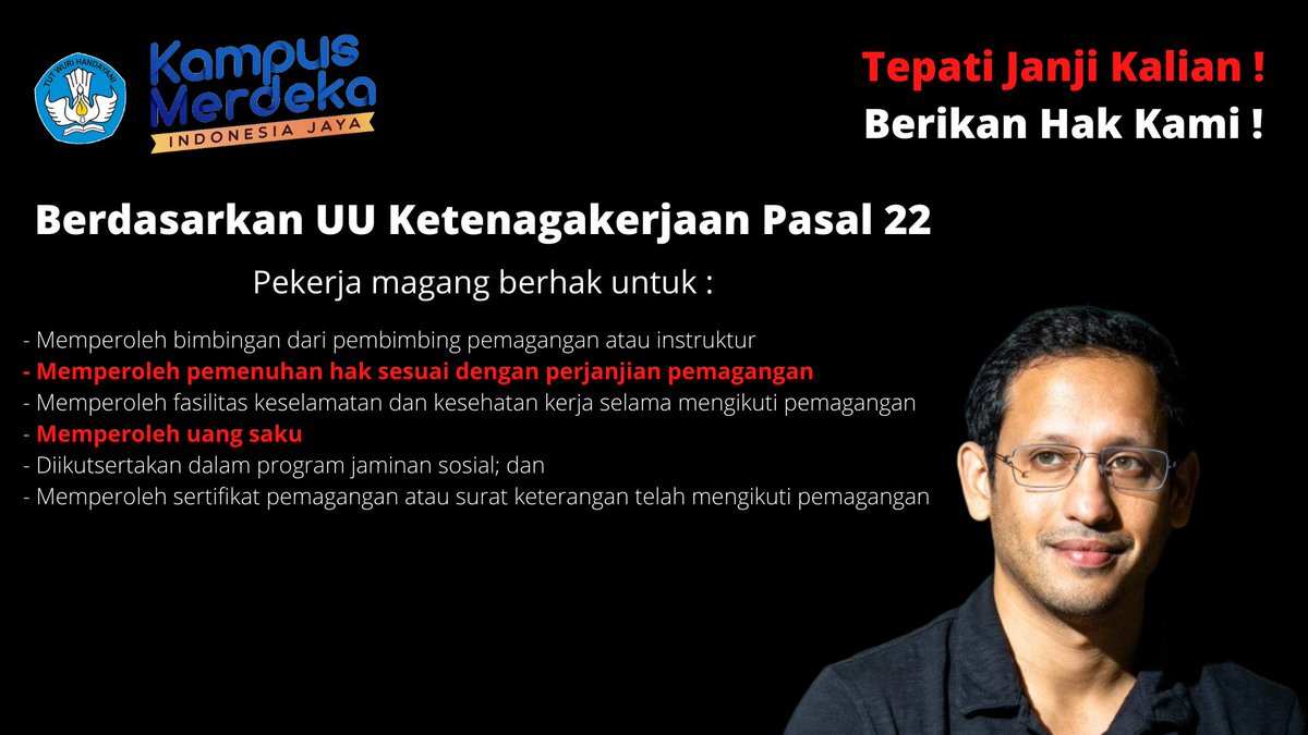 MagangStudi's tweet photo. Tolong Kami😭🙏, Kami Mahasiswa Magang Kampus Merdeka Sudah Bekerja 3-4 Bulan Namun Uang Saku yang Dicairkan Baru 1 Bulan Saja

[Thread &amp; Petisi]

#CairkanUangSakuMSIB
#KawalUangSaku
#KampusMerdeka https://t.co/HBW9rqHcu7