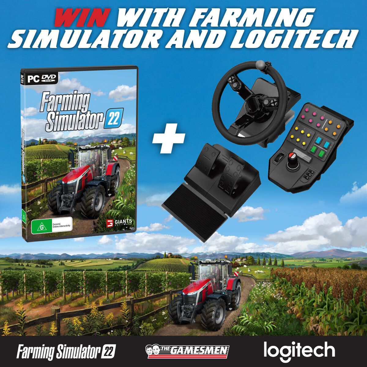 The Gamesmen on X: To celebrate the launch of Farming Simulator 22, we are  giving away Farming Simulator 22 & Logitech Heavy Equipment PC Bundle. To  enter, let us know why you