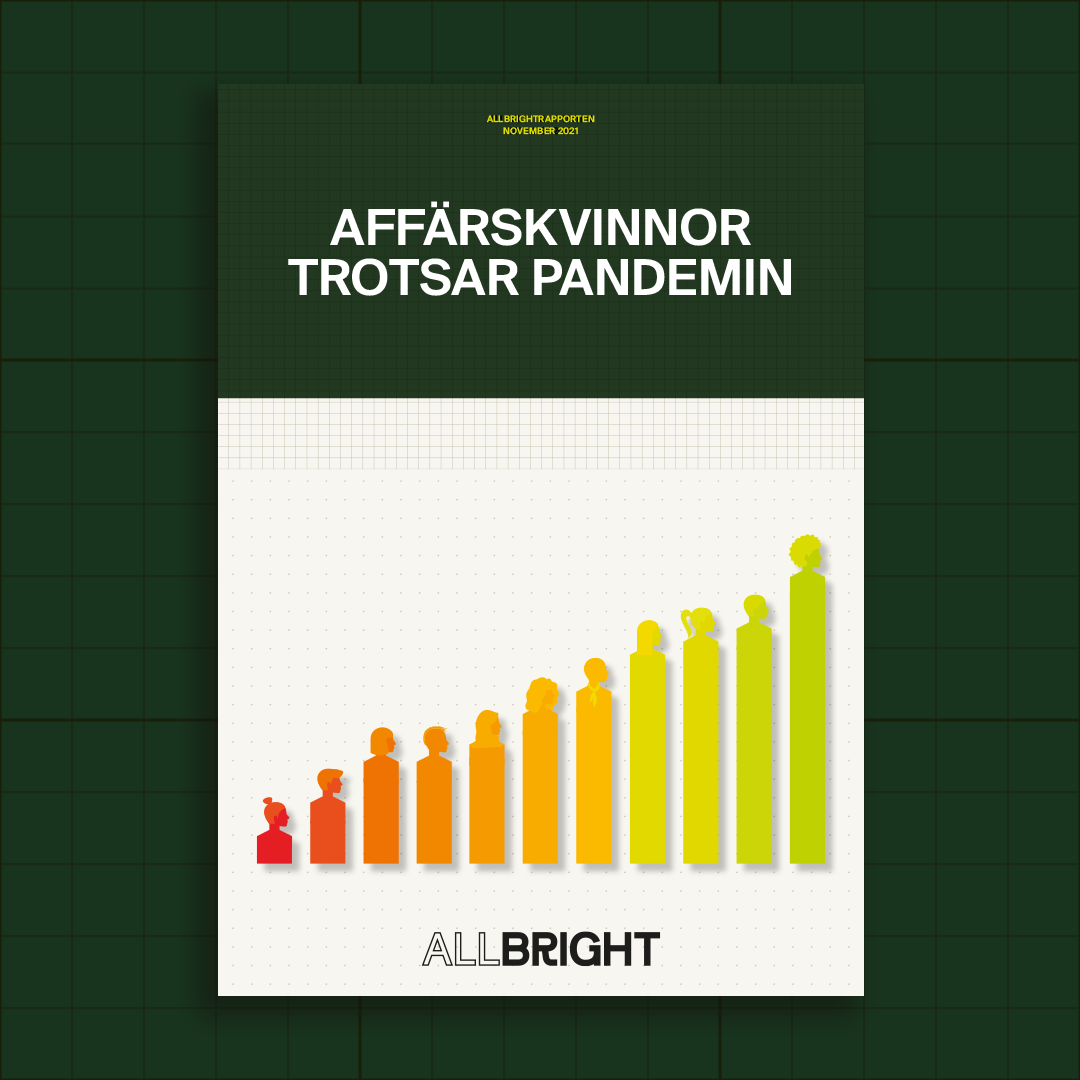 ALLBRIGHTRAPPORTEN 2021: AFFÄRSKVINNOR TROTSAR PANDEMIN
Kvinnor tar allt större plats i näringslivet och syns i fler tongivande roller, efter fjolårets bakslag. Men i den verkliga makten som ägare har kvinnor än så länge lite att hämta. Läs rapporten på: allbright.se/allbrightrappo…