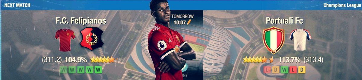 Up next, Portuali FC (H). 
#TopEleven #ChampionsLeague