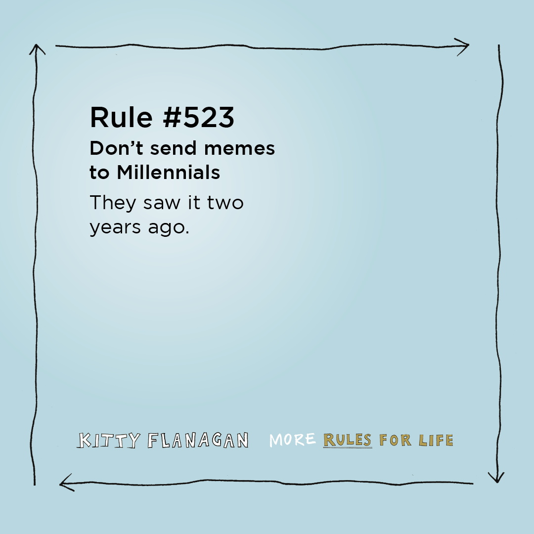 AllenAndUnwin's tweet photo. The world has changed and new rules are required. #MoreRulesForLife is the perfect companion to Kitty Flanagan's bestselling #488RulesForLife.
https://t.co/b28xRNkkev https://t.co/bqEciszCNO