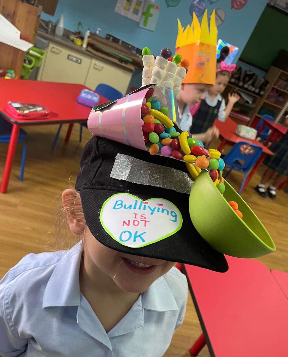 DIA_Principal's tweet photo. Taking action against bullying. Love the creativity for today's crazy hat day! Celebrate #diversity @diadubai #antibullying #DreamInspireAchieve #trulyinternational #DIAcommunity https://t.co/x8ZmtuN9XO