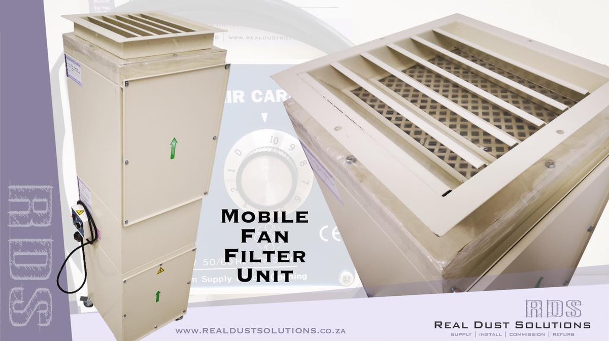 dustsolutionsZA's tweet image. Mobile fan filter unit.
We provide a wide range of dust control solutions.
Contact Brandon +27 (0) 64 758 4268  or brandon@realdustsolutions.co.za
#RealDustSolutions #DustFiltration #Filtration #DustSolutions #MobileFanFilter #TaigeisDigital