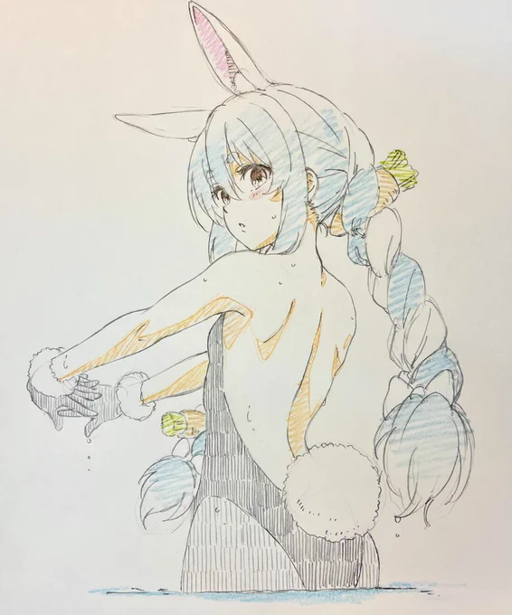 お昼休憩らくがき。ぺこらちゃん。 