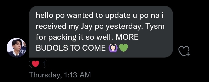 loveofwon's tweet photo. ⋆˙ jay fingerheart dawn pc
✧ buyer: @/ddo_pjs
October 27, 2021
˙。`*.❥— #lfwon_feedbacks ✨ https://t.co/47THstVPGH
