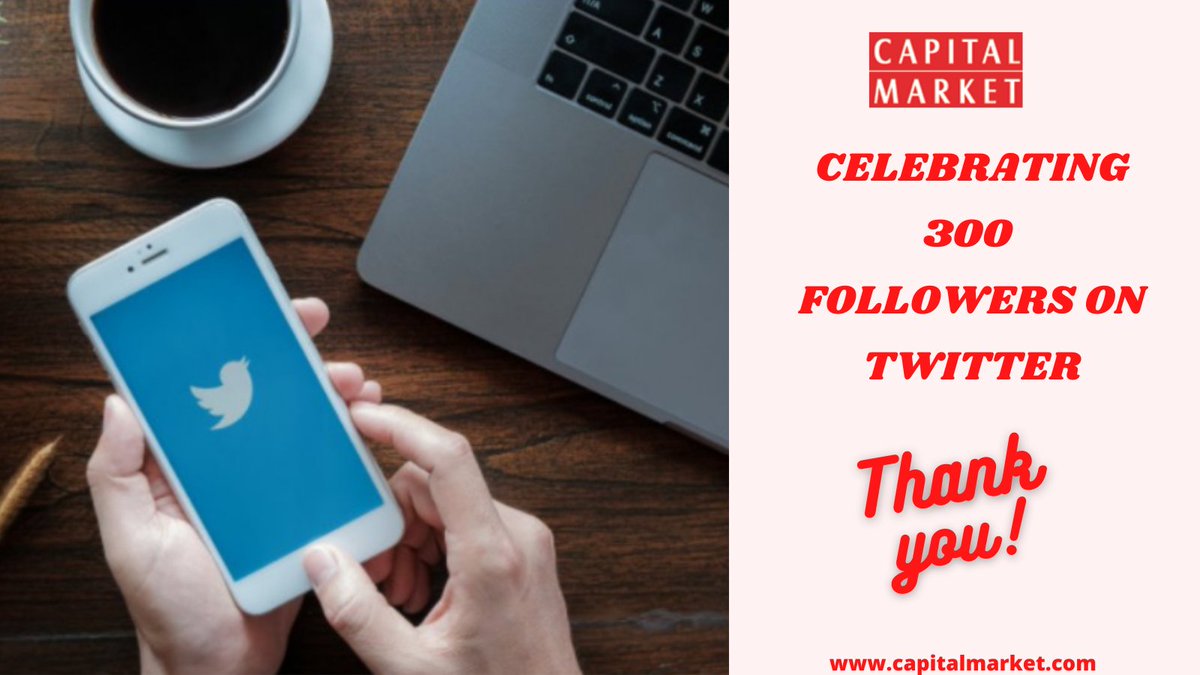 Capital Market Publishers India Pvt. Ltd. (@capitalmarket17) on Twitter photo We are thrilled that we've reached the 300 followers milestone on our Twitter page. We appreciate your support and enjoy engaging with you.
<a href="/CapitalMarket17/">Capital Market Publishers India Pvt. Ltd.</a>
#Twitter
#ThankYou We are thrilled that we've reached the 300 followers milestone on our Twitter page. We appreciate your support and enjoy engaging with you.
<a href="/CapitalMarket17/">Capital Market Publishers India Pvt. Ltd.</a>
#Twitter
#ThankYou