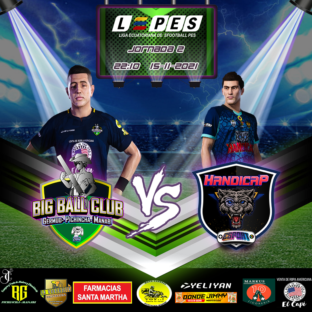 Continua la <a href="/lepesOficial/">Liga Ecuatoriana de eFootball PES</a>  y La #BBC buscara mantenerse en los primeros puestos enfrentandose a #handicap_esports que viene de perder en la primera fecha.

📆 15 Nov
🕖 22:10
📺 Facebook Live

#ElOrgullodeManabi #LEPES #PES2021 #konami