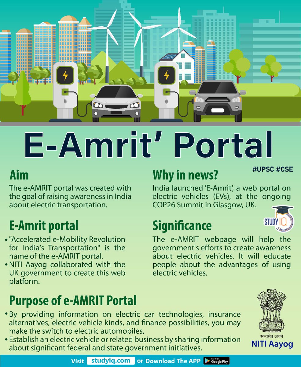 bankiqeducation's tweet photo. #E-Amrit' #Portal
#eamritportal #eamrit #upsc #cse #whyinnews #emobility https://t.co/v5Z1XaPL6f