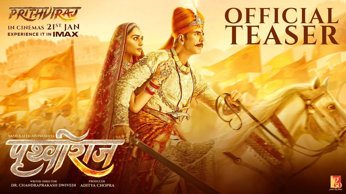 BTC_Archiv__bxV's tweet photo. #PrithvirajTeaser  #Prithviraj #AkshayKumar 
HD Poster https://t.co/REFninTUK1