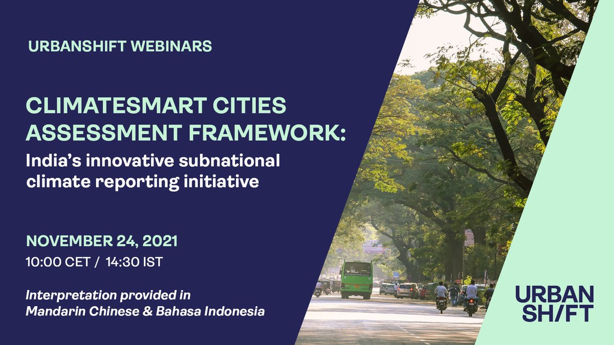 icleiseas's tweet photo. #FreeWebinarAlert
The “ClimateSmart Cities Assessment Framework (CSCAF)" aims to provide cities with a mechanism for setting a baseline and developing a roadmap to tackle climate change. What can cities elsewhere learn from this example?
Register here: https://t.co/J0fRCqrgNz https://t.co/nxc4q59ns2