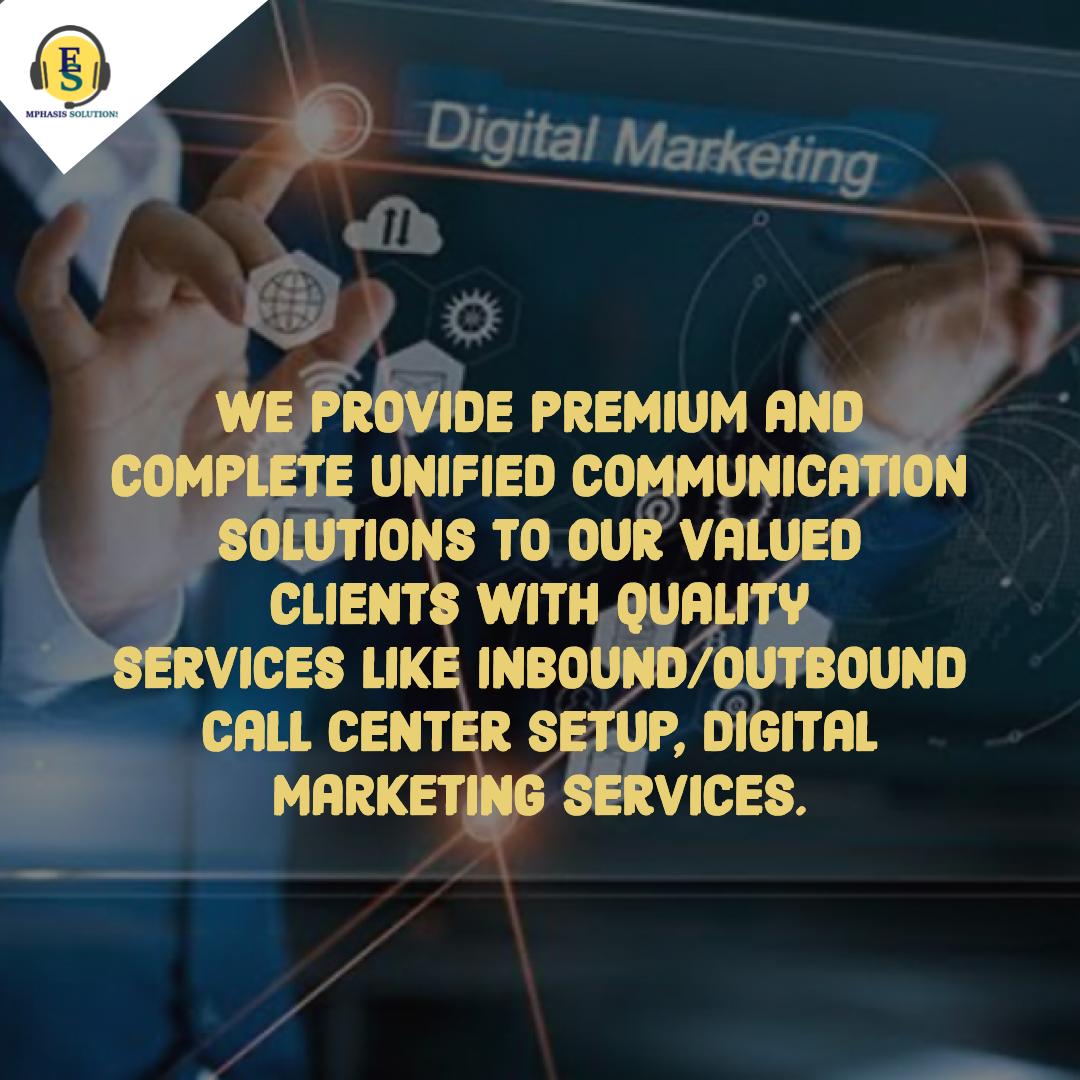 EmphasisSoluti1's tweet photo. We provide premium and complete unified communication solutions to our valued clients with quality services like inbound/outbound call center setup and digital marketing services. Contact us now for a special offer.
#digitalmarketingservices #emphasissolutions
#SEO #Socialmedia https://t.co/m2sFDFShyD