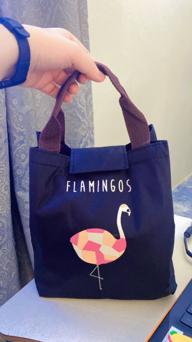 faithxoxotk's tweet photo. Kim Taehyung giving J-hope that Flamingo plushy🦩🦩🦩, I will never forget💜 First day of my new lunch bag at work🛍 #BaonSerye https://t.co/THBgTvwsle