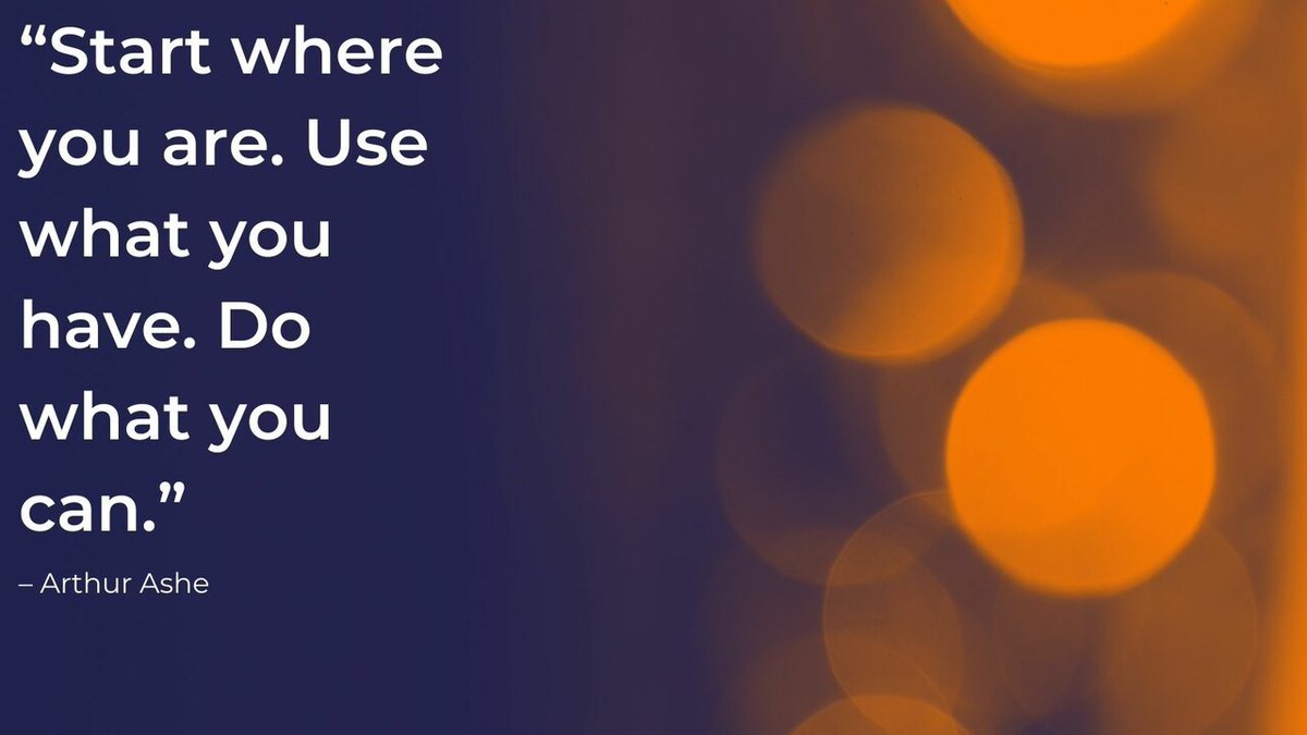 Smart_HR's tweet photo. “Start where you are. Use what you have. Do what you can.” – Arthur Ashe

#MotivationalMonday #MondayMotivation #Progress https://t.co/abE3mtyizA
