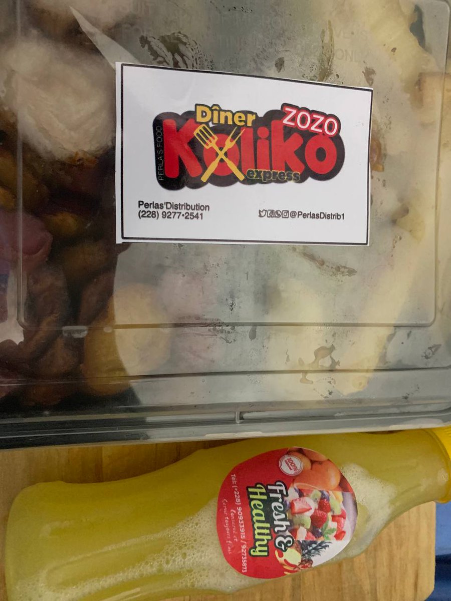 PerlasBiz's tweet photo. Nouvelle semaine,nouveau objectif, même koliko zozo de qualité.😋 Et spécialement aujourd’hui vous pouvez avoir notre koliko tout chaud avec un bon jus de fruits naturel pour le déjeuner à midi.🥙Savourez autrement votre déjeuner,passez rapidement commande.🤗

📲 +228 92 77 25 41 https://t.co/GfE6NKokbz