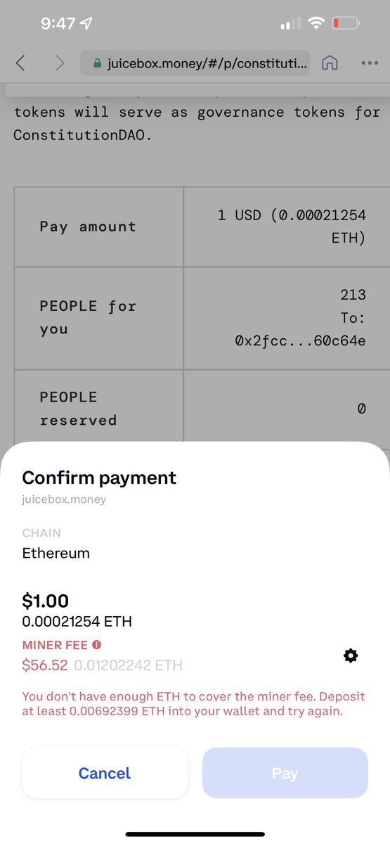 Bro it’s $56 to donate $1 towards trying to buy the Constitution. That’s some Ticketmaster level of bullshit