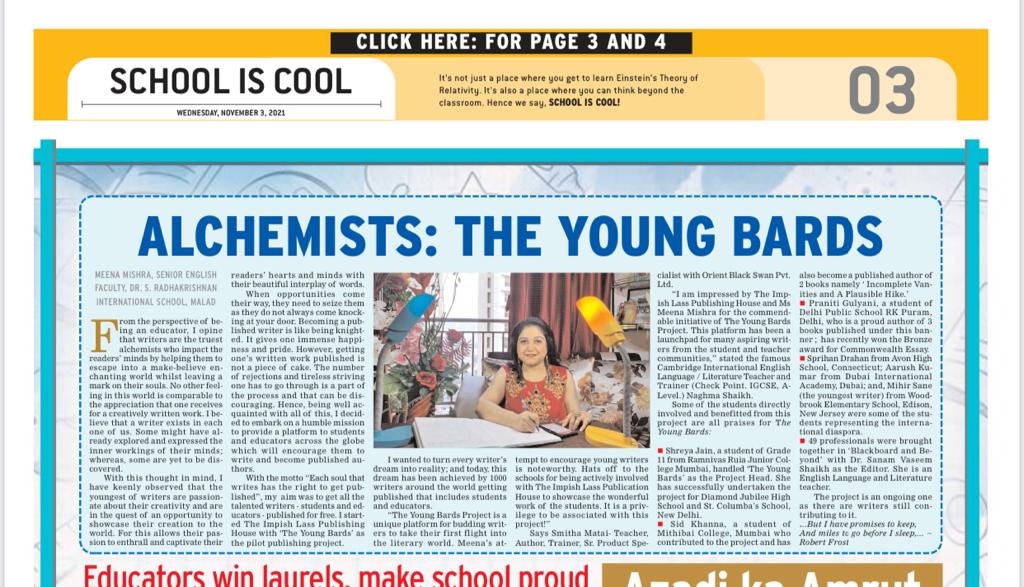 ImpishLass's tweet photo. When Times of India covered about The Young Bards Project https://t.co/F4ZCjoSUvn