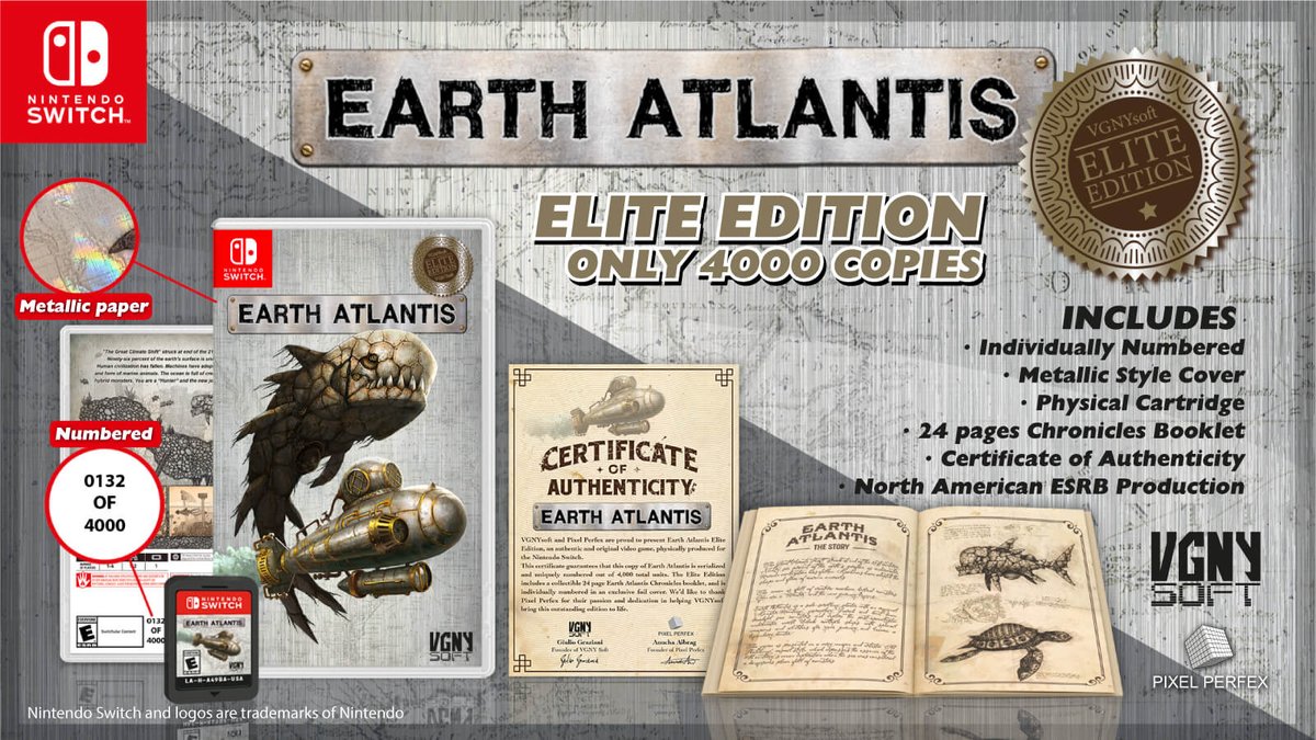 VideoGamesPlus_'s tweet image. 🚨LIMITED PRINT ALERT🚨
The latest release from @VGNYSoft Earth Atlantis for Nintendo Switch Pre-orders are now open! Elite and Standard edition available.

Elite : videogamesplus.ca/products/earth…

Standard : videogamesplus.ca/products/earth…

#SwitchCorps #NintendoSwitch #limitedprint